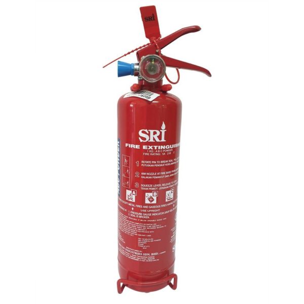 SRI 1kg ABC Fire Extinguisher suitable for e-hailing,Puspakom and Malaysia Standard approve.