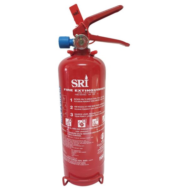 SRI 2kg ABC Fire Extinguisher suitable for e-hailing,Puspakom and Malaysia Standard approve.